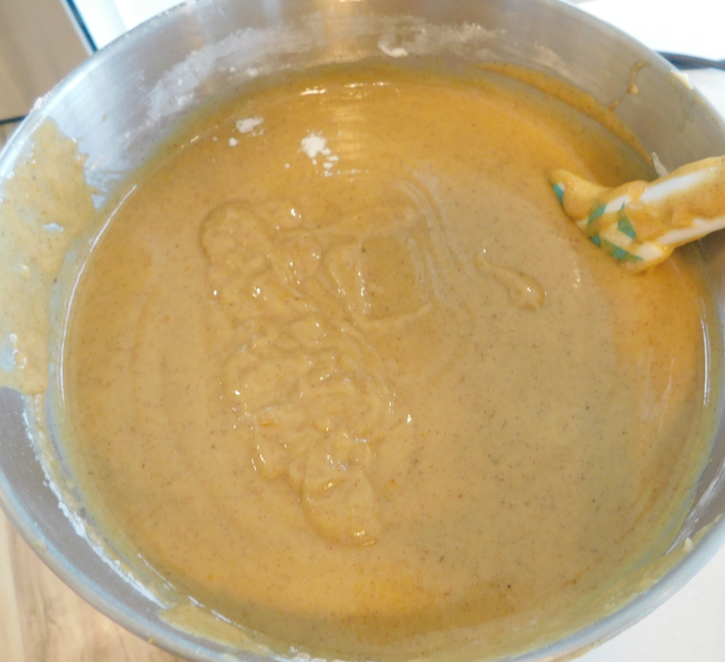 Mixing bowl with cake batter