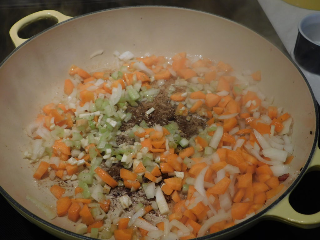 vegetables added to the stew